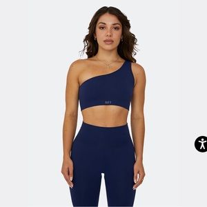 Set Active Sculptflex One Shoulder Bra (S) & Leggings (XS) Matching Set-Midnight